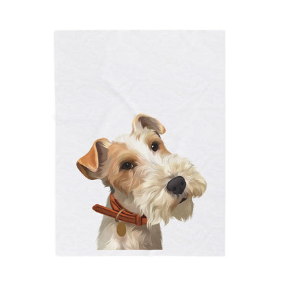 Cozy Pet Portrait Velveteen Plush Blanket | Dog Lover Gift, Home Decor, Snuggle Blanket, Wedding Present, Personalized Blanket