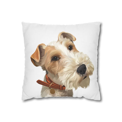 Adorable Dog Portrait Pillowcase, Pet Lover Gift, Home Decor, Cute Cushion Cover, Animal Art, Decorative Pillow